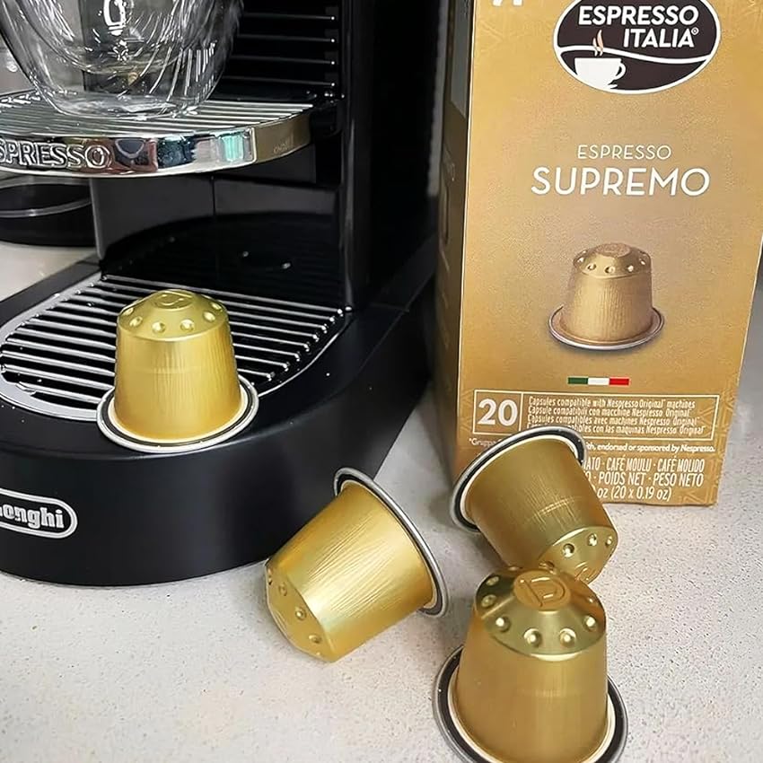 Supremo Espresso Italia Aluminium Nespresso Compatible Pods 1x20