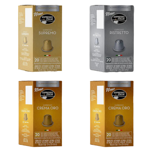 Espresso Italia Nespresso® Compatible Aluminium Bundle - 100 Pods