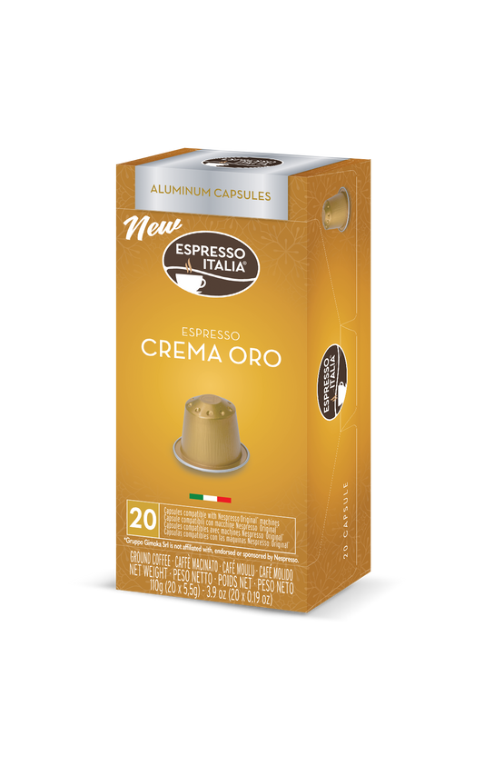Crema Oro Espresso Italia Aluminium Nespresso Compatible Pods