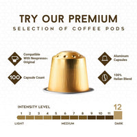 Crema Oro Espresso Italia Aluminium Nespresso Compatible Coffee Pods