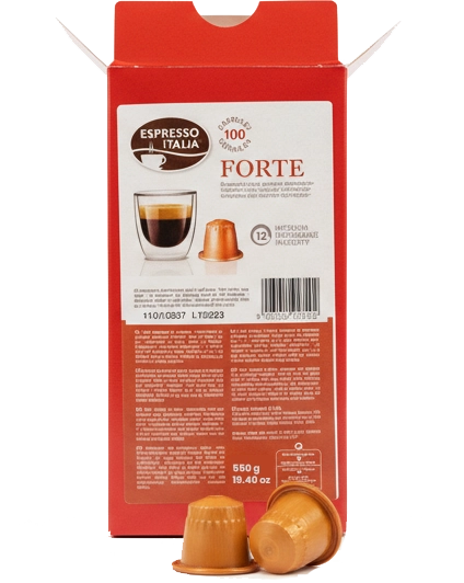Espresso Italia Forte Nespresso Compatible Coffee Pods 100 pack