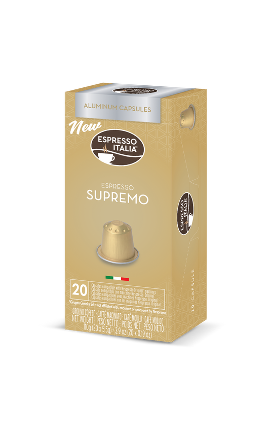 Supremo Espresso Italia Aluminium Nespresso Compatible Pods