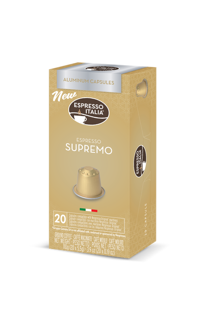 Supremo Espresso Italia Aluminium Nespresso Compatible Pods 1x20