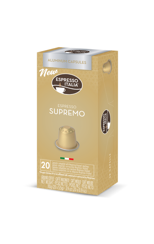 Supremo Espresso Italia Aluminium Nespresso Compatible Pods 1x20