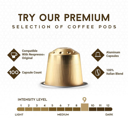 Supremo Espresso Italia Aluminium Nespresso Compatible Coffee Pods 1x20
